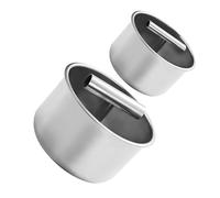 YARNOW Ensemble 2 Pièces Moules à Boulettes de Viande en Acier Inoxydable Argenté, Facile à Nettoyer, Presse Manuelle Cuisine et Repas Quotidiens Réutilisable