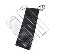 YARNOW Ensemble 3 Pièces Grilles de Cuisson en Acier Inoxydable 304 Résistant la Chaleur Support de Barbecue en Métal et Paquet Noir pour Camping, Barbecue Extérieur et Pique-niques