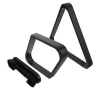 YARNOW Ensemble 3 Pièces Râtelier à Boules de Billard en Bois Massif, Support Triangulaire Bois Naturel Brosse 9 Pouces pour Salle de Loisirs, Accessoires de Billard et Jeu à Domicile