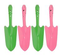 YARNOW Ensemble 4 Pcs Pelle à Rempoter en Fer Poignée Ergonomique, Truelle de Jardin Petite Taille, Outils Jardinage Main pour Plantation et Désherbage, Couleurs Vert et Rose, Usage