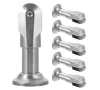 YARNOW Ensemble 6 Pièces Pied de Cloison de Toilette en Acier Inoxydable pour Support Mécanisme Wc Aménagements de Cloisons de Toilettes