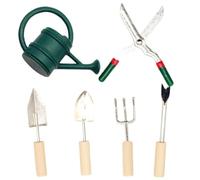 YARNOW Ensemble D’Outils de Jardinage Miniature pour Maison de Poupée Mini Arrosoir Mini Ciseaux en Plastique Robuste Décor Micro-Paysage Accessoires Créatifs pour Aménagement de Scène