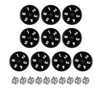 YARNOW Ensemble de 10 Gyroscopes Créatifs Noirs pour Magicien, Accessoires de Fête et Spectacles de Scène, Faux Accessoire et Gyro de Performance pour Kit Magie et Animation