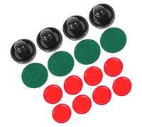 YARNOW Ensemble de 2 Pousseurs de Hockey sur Table Bleu Foncé 76 MM 4 Palets Rouges 51 MM Accessoires de Rechange pour Jeu D’Air Hockey Intérieur Fournitures pour Loisirs Sportifs