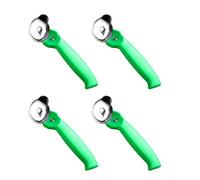 YARNOW Ensemble de 4 Couteaux pour Couper les Nouilles en Plastique Vert et Acier Inoxydable, Isolation Thermique, pour Cuisiner des Nouilles la Maison