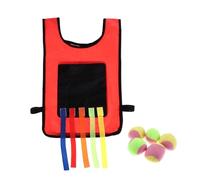 YARNOW Ensemble de 5 Balles Collantes Colorées Queue Gilet Ventouse Rouge Taille Petite Créatif à Lancer pour Garçon et Filles Jeu Éducatif Extérieur Familial Couleur Aléatoire