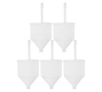 YARNOW Ensemble de 5 Entonnoirs Blancs en Plastique pour Test de Viscosité de Peinture, Portables et Robustes, pour Mesurer la Consistance des Laques