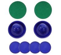 YARNOW Ensemble de 6 Pièces Palets et Pousseurs de Hockey sur Air 76 MM en Plastique ABS Bleu Marine, Accessoires de Rechange pour Table Air Hockey, Matériel Sport pour Jeux D’Arcade et
