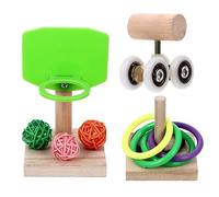 YARNOW Ensemble de Jouets d'Entraînement pour Oiseaux 3Pcs Jouets de Basket-Ball Colorés pour Perroquets Activité Physique Développement de L'Intelligence