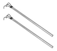 YARNOW Ensemble D'outils pour Cueillette de Champignons en Forêt, 2pcs Râteaux en Acier Inoxydable Légers Poignée Ergonomique pour Cueillette Extérieure