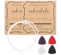 YARNOW Ensemble D'outils pour Ukulélé Cordes en Laine et Médiators en Feutre, Facile à Utiliser Transporter, pour Musiciens Débutants et Occasions Spéciales Couleur Couleur Aléatoire
