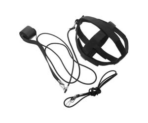 YARNOW Entraîneur de Lancer et Réception de Football, Taille Officielle | Retour Direct, Polyester Composite, Filet Haute Tension, Structure Pliable, Résistance Réglable, Noir