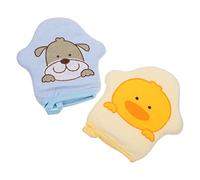 YARNOW Éponge De Bain Bébé Douce à Motifs Cartoon, Lot De 2, Matière Respectueuse Peau, Pour Nettoyage Corporel, Utilisation Maison Et Voyage, Adaptée -né Et Garçon Et Filles