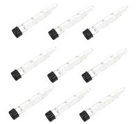 YARNOW Éprouvette Conique en Verre 15 Ml Lot de 10 Pièces avec Surface Intérieure Lisse et Étanchéité Anti-fuite pour Chimie Analytique et Échantillons Précis