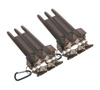 YARNOW Étui à Fléchettes Portable Noir 2 Pièces Serrure Transparente | Boîte de Rangement en Plastique, Compartiment Réglable à 3 Emplacements, pour Pointes Souples et Acier