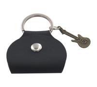 YARNOW Étui Porte-médiators Guitare Cuir PU Résistant Compact Et Portable avec Pendentif Rangement Pratique pour Guitaristes Et Musiciens Set Noir avec Accessoires Vintage