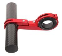 YARNOW Extension Guidon Vélo Métal Robuste Rouge, Support Multifonction pour Lampe et Compteur, Compatible VTT, Usage Randonnée et Ville, Fixation Sécurisée et Légère