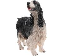 YARNOW Figurine de Chien Cocker Noir en Plastique 1 PC Modèle Réaliste pour Décoration et Éducatif Ornement Animal Simulé Sécurisé pour Garçon et Filles et Collection