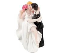 YARNOW Figurine de Couple Mariés Résine Décoration de Gâteau Adorable pour Bureau et Fête Accessoire Multi Fonctionnel pour Événements Spéciaux