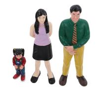 YARNOW Figurines Miniatures Réalistes Famille Papa Maman Garçon Fille pour Tables de Sable et Décorations Polyvalentes