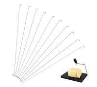 YARNOW Fil Inoxydable pour Trancheuse à Fromage et Beurre 10 Pièces, Accessoires de Découpe pour Fromage et Jambon, Usage Cuisine Maison Pratique et Solide