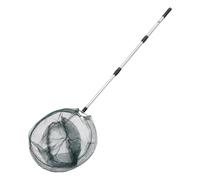 YARNOW Filet de Pêche Télescopique 1,5 M en Alliage D’Aluminium, Maille Fine Noire, Pliable et Portable, Outil de Pêche Pratique pour Étang et Rivière, Matériel Léger et Solide