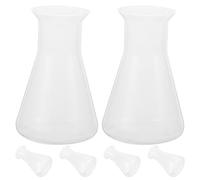 YARNOW Fiole de laboratoire Fiole scientifique Lot de 6 flacons coniques en plastique PP 100 ml gradués col étroit pour laboratoire et cuisine