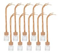 YARNOW Flacons de Parfum Suspendus Bouchon Rond en Verre 10pcs pour Voiture 8ml Mini Taille Légère, Diffuseur d'air Décoratif Facile à Observer