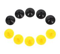 YARNOW Flèches à Ventouse pour Tir à l'arc Garçon et Filles Lot de 10, Flèches de Remplacement Caoutchouc Noir et Jaune, Adaptées aux Compétitions et Jeux en Extérieur