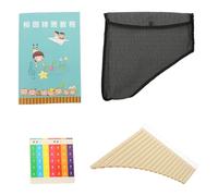 YARNOW Flûte de Pan Éducative Double Rangée 18 Tubes en Ivoire Clair, Instrument de Musique Scolaire Portable en Do, pour Débutants et Scènes, Flûte de Pan Multifonctionnelle Solide