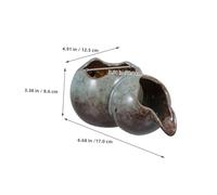 YARNOW Fontaine Céramique pour Table Intérieure et Extérieure Jarre Terre Cuite avec Jet Eau Recirculant Décor de Patio Jardin Effet Cascade Apaisant