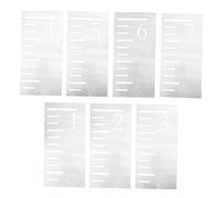 YARNOW Gabarit en Plastique Pet Réutilisable pour Mesurer la Croissance des Garçon et Filles, Règle Graduée Creuse 7 Pièces, Lavable Décoration Murale DIY