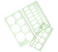 YARNOW Gabarits en Plastique Géométriques 3pcs pour Dessin et Architecture, Matériau Sûr, Outil D'aide Dessin pour Designers et Artistes