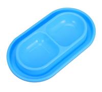YARNOW Gamelle Double pour Chat et Petit Chien Barrière d'eau, Gamelle Extérieure en Plastique, Assiette Plate pour Petits Animaux en Plein Air
