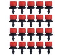 YARNOW Goutteur D’Irrigation 100 Pièces Réglable à 8 Trous | PP Rouge, Auto-rinçage et Étanchéité, Limite L’obstruction, pour Plantes en Pot et Pelouse