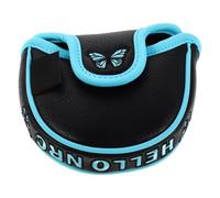 YARNOW Grand Couvre-Putter Maillet à Central en Cuir PU Doublure Peluche Douce, Broderie Papillon Élégante, Housse de Protection Anti-Rayures pour Golf Hommes