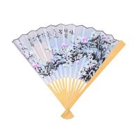 YARNOW Grand Éventail Pliable Chinois en Papier et Soie Décoratif Design Traditionnel, Ventilateur Portable pour Cosplay et Fêtes Festives, Solide et Élégant
