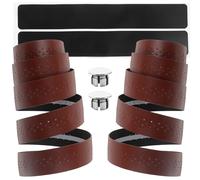 YARNOW Guidoline de Vélo de Route en PU Perforé Marron Revêtement Antidérapant et Respirant pour Poignées Protection Résistante pour Guidon Vtt et Vélo de Route Accessoire Cyclisme