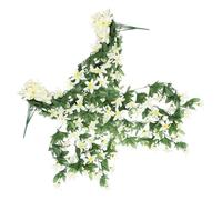 YARNOW Guirlande De Fleurs Artificielles Réalistes Pour Décoration Murale Intérieure Et Extérieure, Lot De 2 Branches Blanches, Pour Maison, Jardin Et Disposition Du Cortège Nuptial