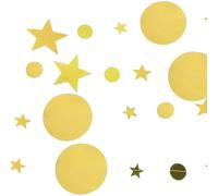 YARNOW Guirlande Longue Durée D'étoiles en Papier Or 2 Sets Faciles à Suspendre pour Décoration de Fête pour Anniversaire et Mariage Romantique