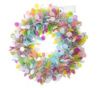 YARNOW Guirlande Lumineuse de Noël Couronne Décorative Pailletée pour Porte Fenêtre et Sapin Décoration Festive Intérieure et Extérieure sans Pile