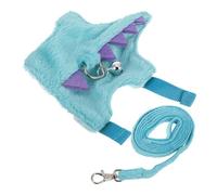 YARNOW Harnais et Laisse pour Petits Animaux en Peluche Courte et Tissu Non Tissé, Design Dinosaure Confortable Boucle Sécurisée pour Promenades en Extérieur