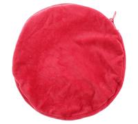 YARNOW Housse de Bouillotte Ronde en Flanelle Douce Rouge Foncé Manchon Isolant Thermique pour Bouillotte Électrique et Eau Chaude Accessoire Hivernal de Protection et Conservation