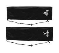 YARNOW Housse de Raquette de Badminton Épaisse Noire à Cordon de Serrage, Lot de 2, Bandoulière Unique pour Débutants, Protection et Anti-humidité, Paquet de Sport Pratique