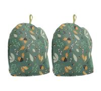 YARNOW Housse de Théière Vintage en Coton, 2 Pièces, Couvre-théière Isotherme Léger et Confortable, Protection Anti-poussière Voyage Maintien Chaud