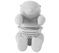 YARNOW Infuseur à Thé en Silicone Thé Passoire à Feuilles Mobiles Filtre à Thé Loutre en Forme d'animal Thé Maille Plus Raide Gadget Gris