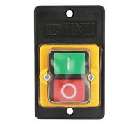 YARNOW Interrupteur à bouton-poussoir étanche - Boîtier de commande marche/arrêt pour perceuse à colonne - Boîtier de commande moteur pour équipements mécaniques, 220/380 V 10 A