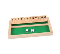 YARNOW Jeu Bois Shut The Box Stratégique avec Dés Classiques Jeu de Société Familial pour Garçon Fille Adultes et Seniors Interaction Parent-garçon Fille Développement Pensée Logique