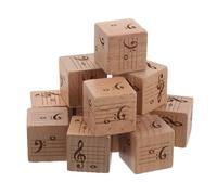 YARNOW Jeu de 12 dés musicaux en Bois (Notes de Musique) - Dés aigus et Graves pour débutants, idéal pour l'apprentissage en Classe - 25 mm