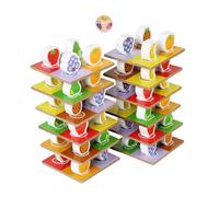 YARNOW Jeu De Blocs Bois Équilibrés pour Garçon Fille Jouet Éducatif Montessori Stimulant Imagination Patience pour Jeux Parent-garçon Fille